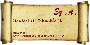 Szokolai Adeodát névjegykártya